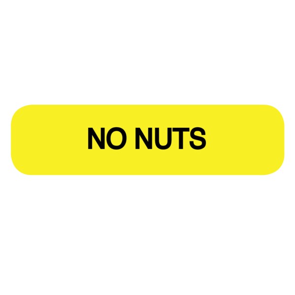 No Nuts Label 5/16 x 1-1/4"